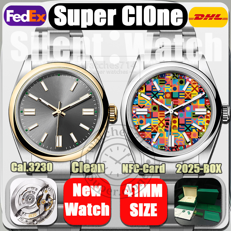 Clean Watch Mens Watch Designer Watches Men Clean Factory 2026 New Model 41MM Cal.3230movement Watch 904L Sapphire Waterproof 10AT With NFC Card Sen