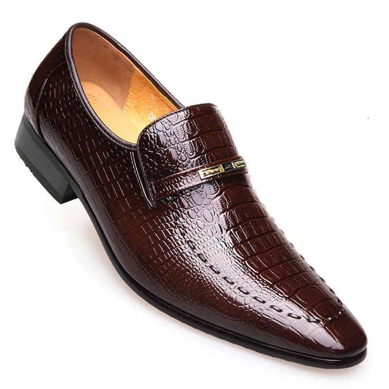 Leather Mens PU Shoes Pattern Men Business Dress Shoes Casual Social Shoe Male Wedding Footwear Zapatos Hombre 2023 H260915