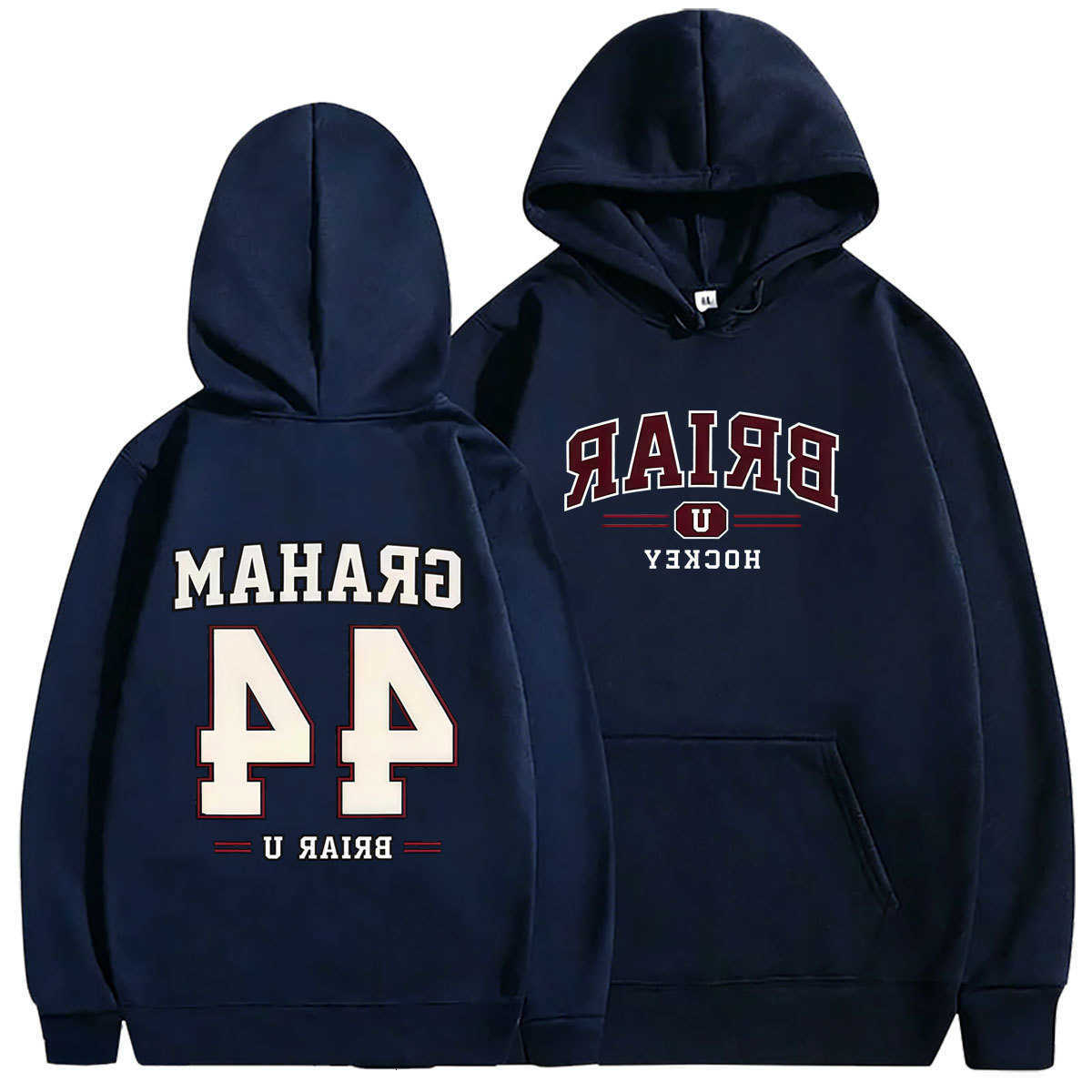 Campus Briar University Hockey Off Graham 44 Graphic Hoodie Men Women Vintage Oversized Sweatshirt Male Fashion Pullover Hoodies D260915