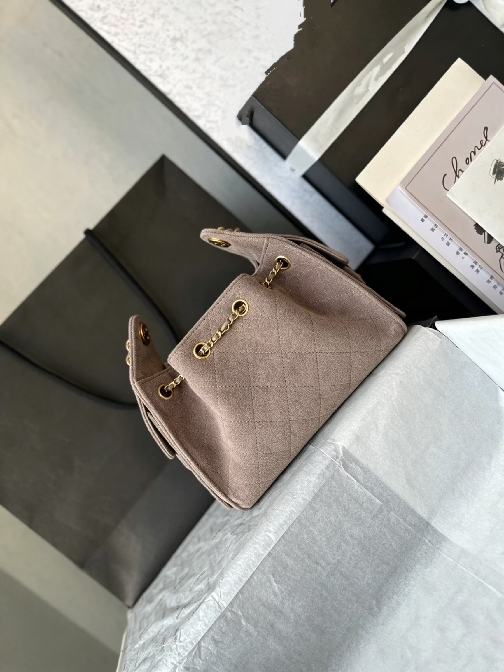 Women's bag spring and summer drawstring bucket bag shoulder bag