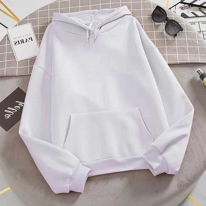 women 2026 men white Hoodies Autumn Long sleeve Pullover Tops Casual Pocket Hoodies Unisex Outer Loose Sport Wear D260915