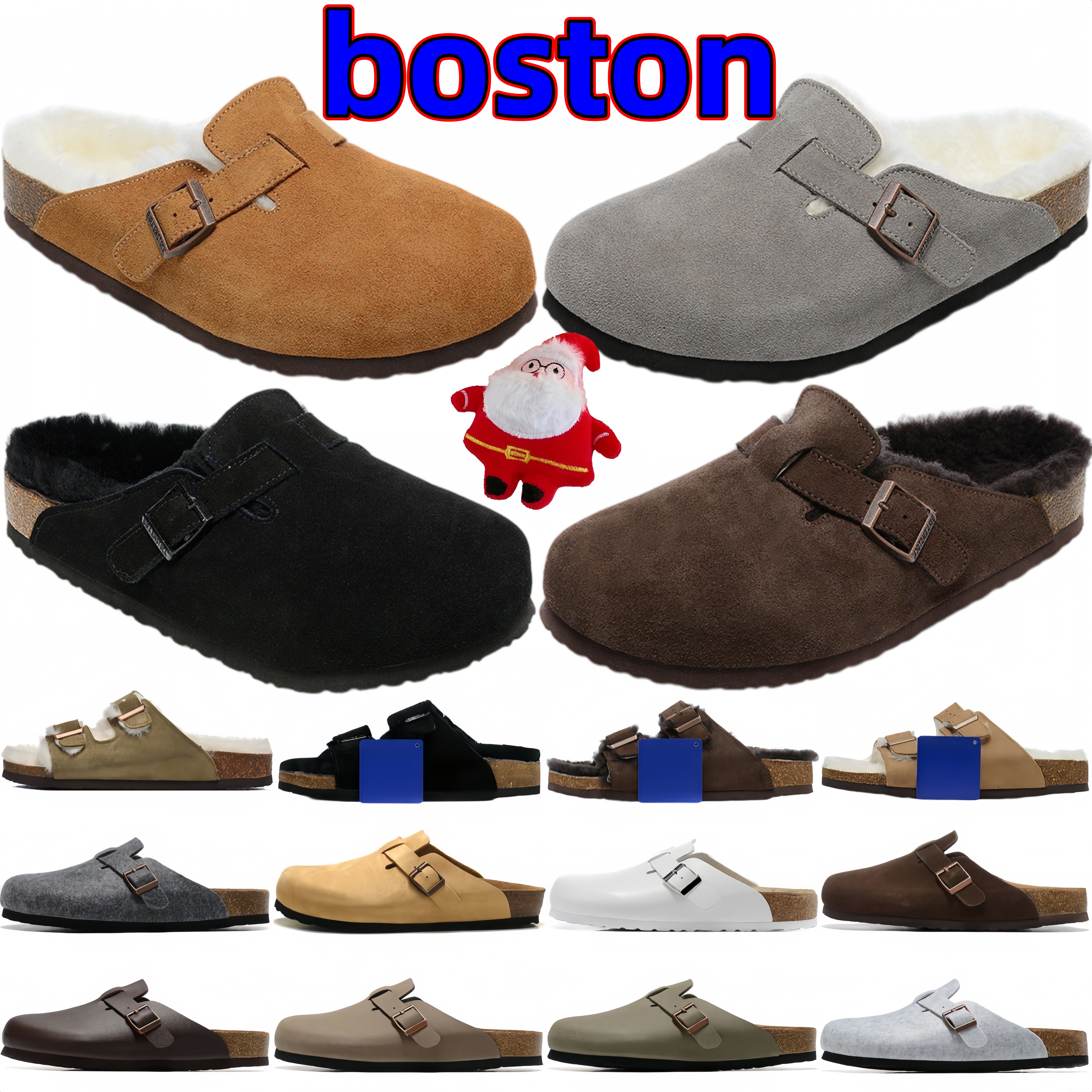 Halloween boston bag head slippers slides unisex retro Designer arizona maroon brown brown black pink suitable for home outdoor commuting wear fashi