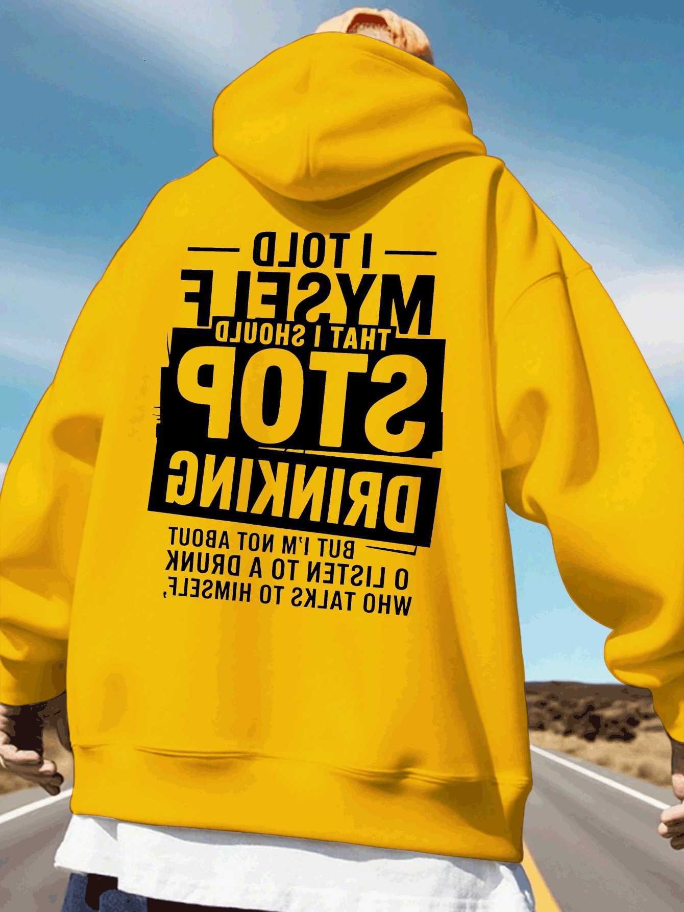 trendy oversized hoodie with Men's fashionable back print design suitable for sports and casual wear in autumnandwinterseasons. D260915