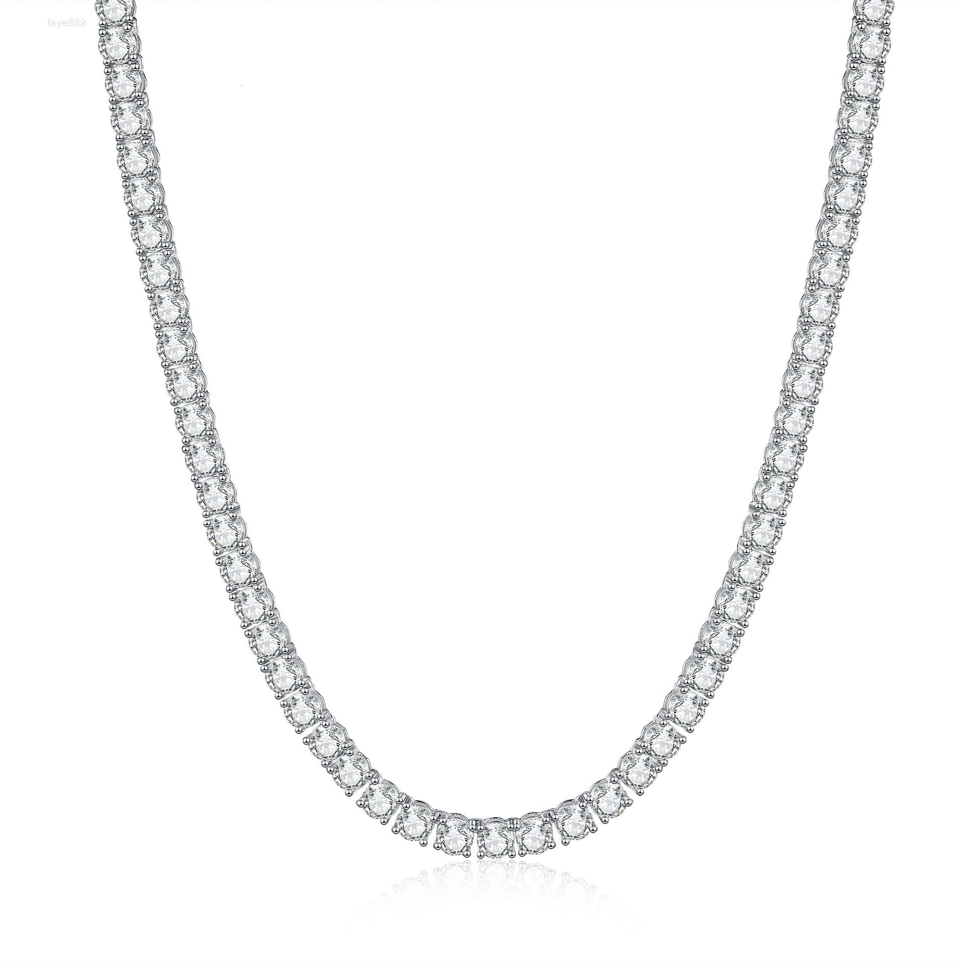 Pass Test Pen In Stock S925 Silver HipHop Ice Out Moissanite Tennis Chain Vvs D Color Necklace For Mem Women