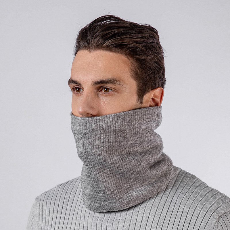 Couple Autumn Winter Double Layer Thickened Pullover Men's Korean Style Solid Color Fleece Neck Warmer dh1103803331 In Stock
