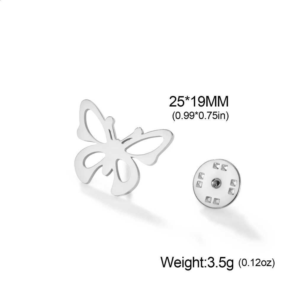 Butterfly Cazador Stainless Steel Lapel Pins Women's Brooch Gold Color Suit Collar Badges On Backpack Jewelry 2026 New J260915