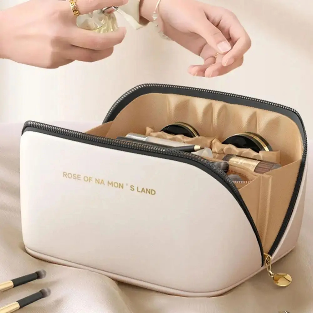 Fashion Portable Tote Makeup Bag Pillow PU Cosmetic Bag Multi-compartment Large Capacity Toiletry Kit Bag 260916