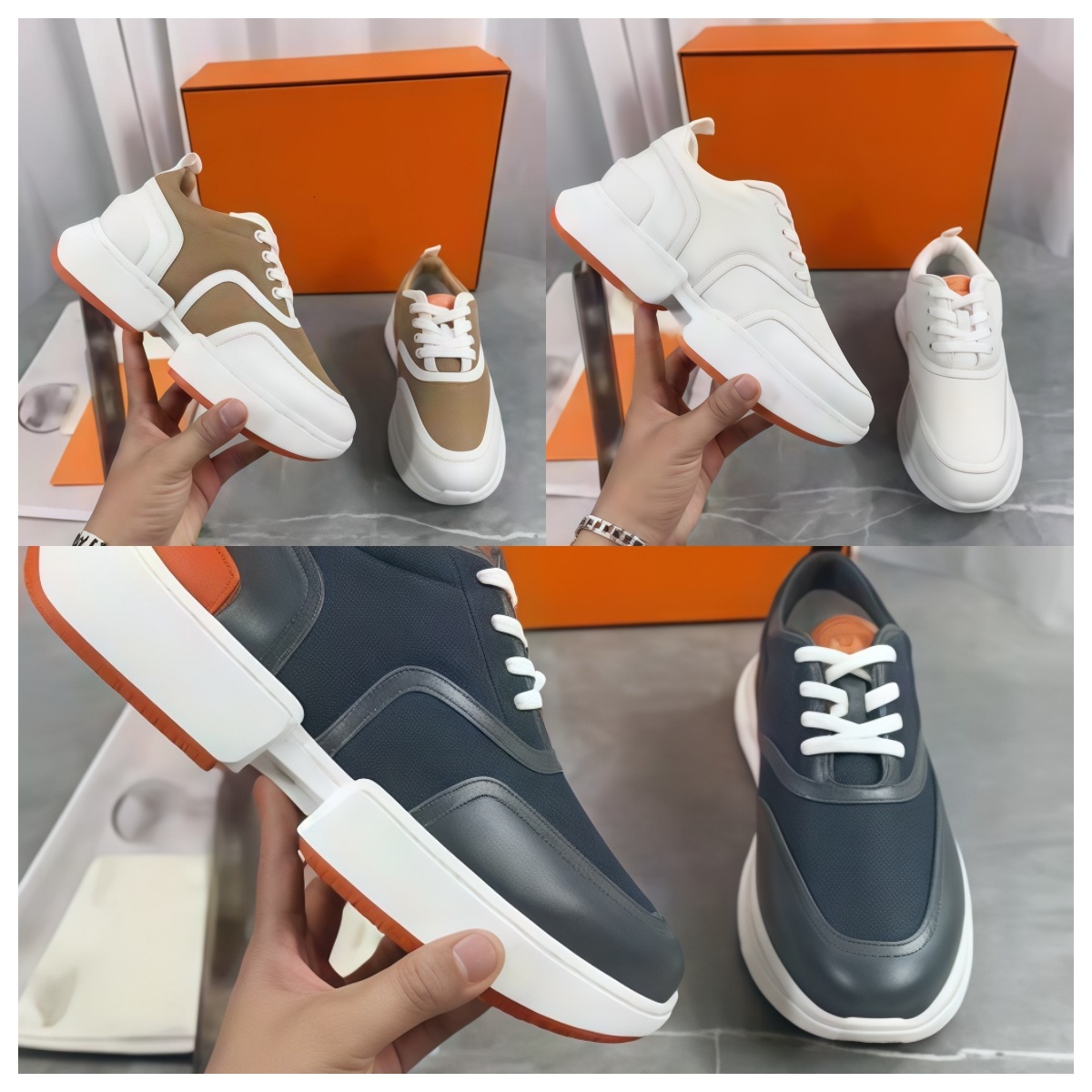 Sport Designer Luxury Shoe Women Mesh Leather Trainer Sneaker Lace Up Running Platform Casual Street Outdoor Travel Athletic Lightweight Fashion Jog