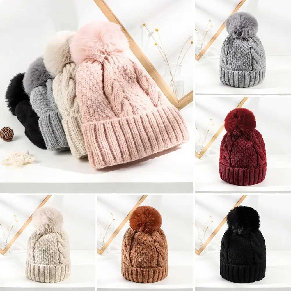 1Ear Winter Hat Fashion Thickened Protection Keep Warm Knitted Cap Elastic Beanie Hats for Men Women L260915