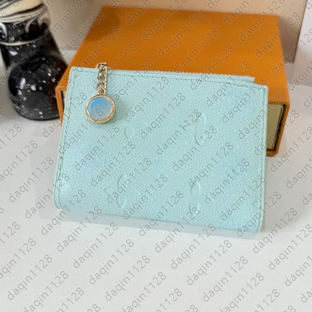 New Designer Pocket Wallet Womens Coin Purse Luxury Card Holders Key Pouch Fashion Monogram Billfold Clutch Money Clip M14654 A12BLO