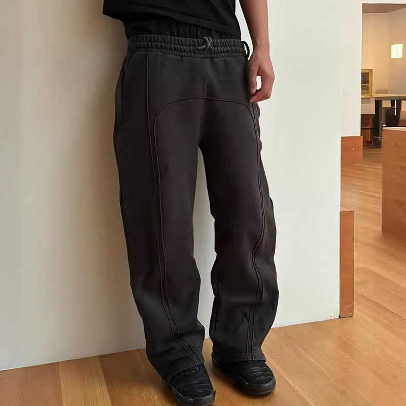 Casual 2000s Color American Solid Pants Hip-hop Drawstring Waist Straight Sweatpants Spring Street Trend Harajuku Loose Pants D260916