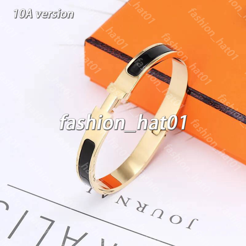 harmes jewellry H bracelets designer 8mm thin Letter Titanium steel luxury buckle harmas bracelet for woman letters bangle man fashion Jewelry 17 si
