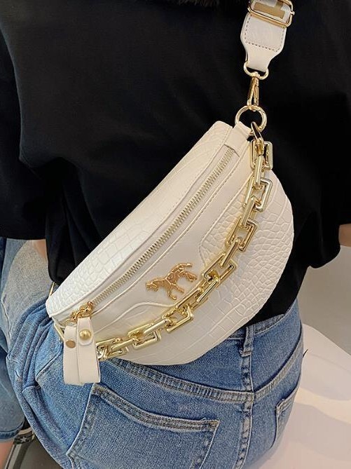 TB BHULAMTE Acrylic Chunky Chain 2026 Spring/Summer New Collection, Fashionable Chest Phone And Coin Purse, Waist Bag, Shoulder Bag