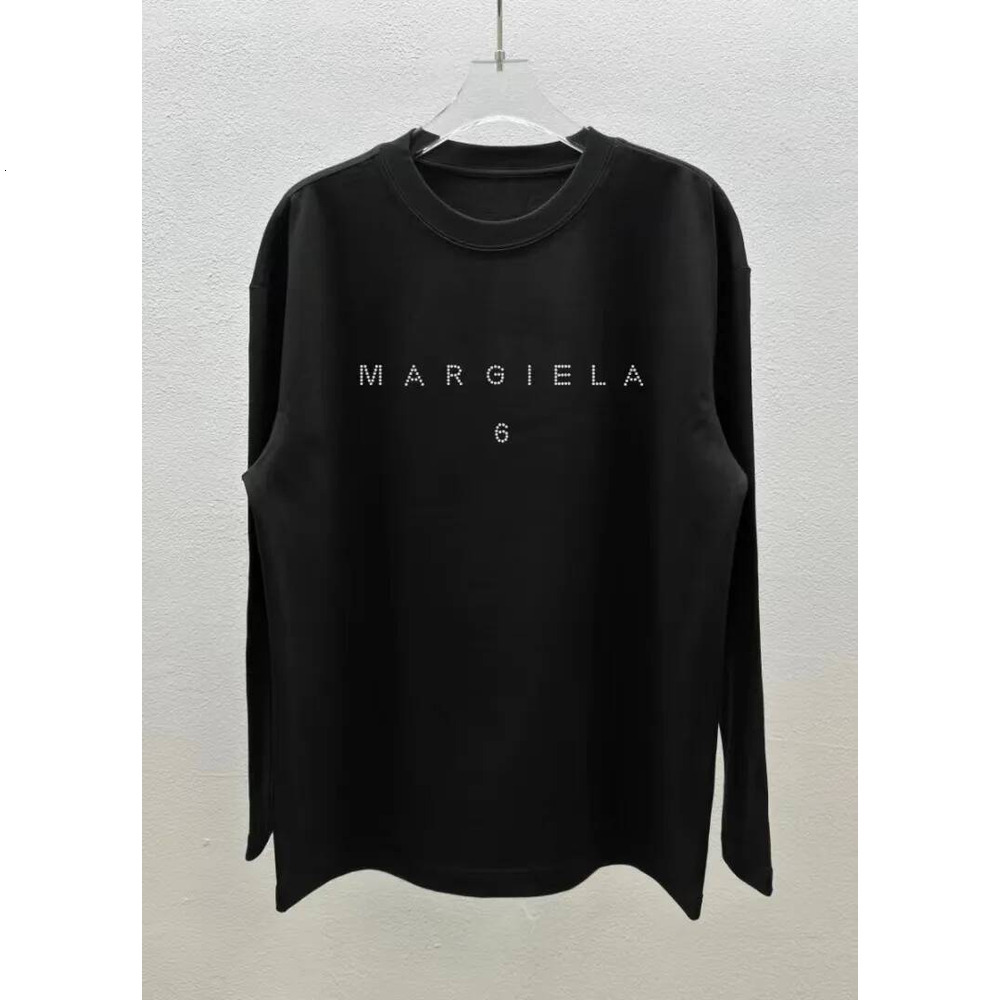 Maison Miharra Long Sleeve Brand Mm6 Round Neck Layer Unisex High Street Hip Hop Digital Pattern Graphic Pullover High Quality Margelliashirt Long S
