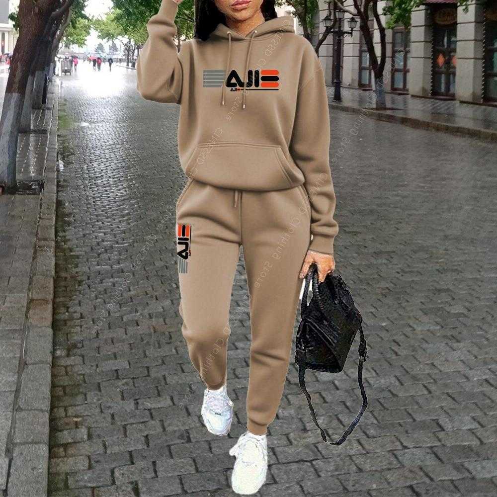Clothing Womens Autumn Winter Hoodies Pants Fashion High Quty Aesthetic Luxury Brand Designer Strtwear Pants Sets for Women S2609167TF2