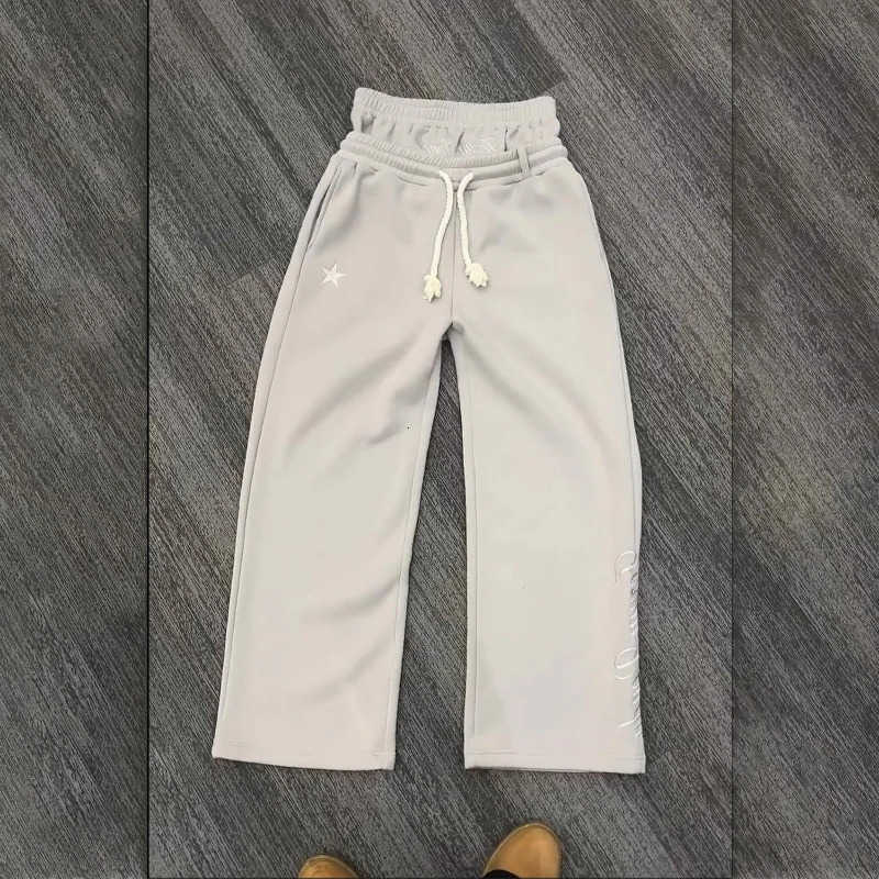 Men Joggers Gothic Trendy Y2K Double Waist Unisex Cotton Sweatpants Hip Hop American Style Retro High Street Casual Track Pants D260916