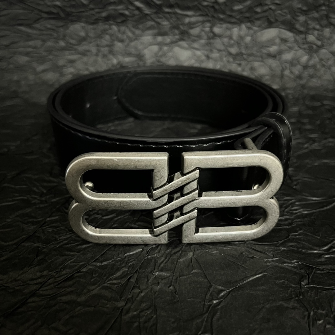 Double B Letter Buckle Metal Unisex Versatile Decorative Niche D High-End Vintage Distressed Jeans Belt High-Quality