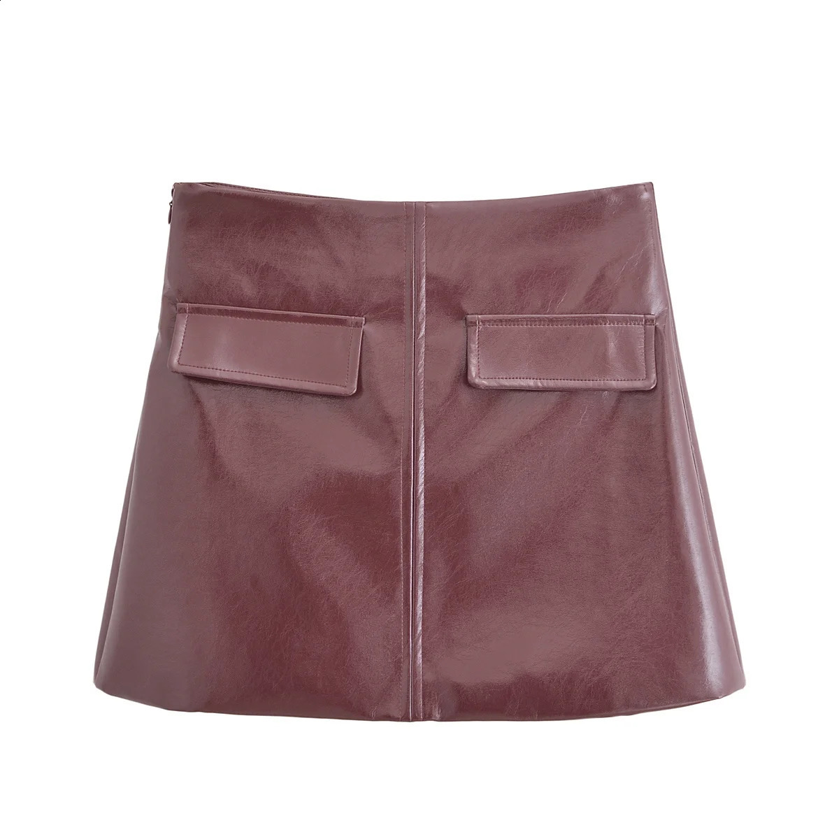 Women's Solid Bodycon Mini Skirt PU Leather Sexy Streetwear Elegant Fashion 2026 Y2K Style Faldas Mujer Skirt Faux Woman Skirt 260916
