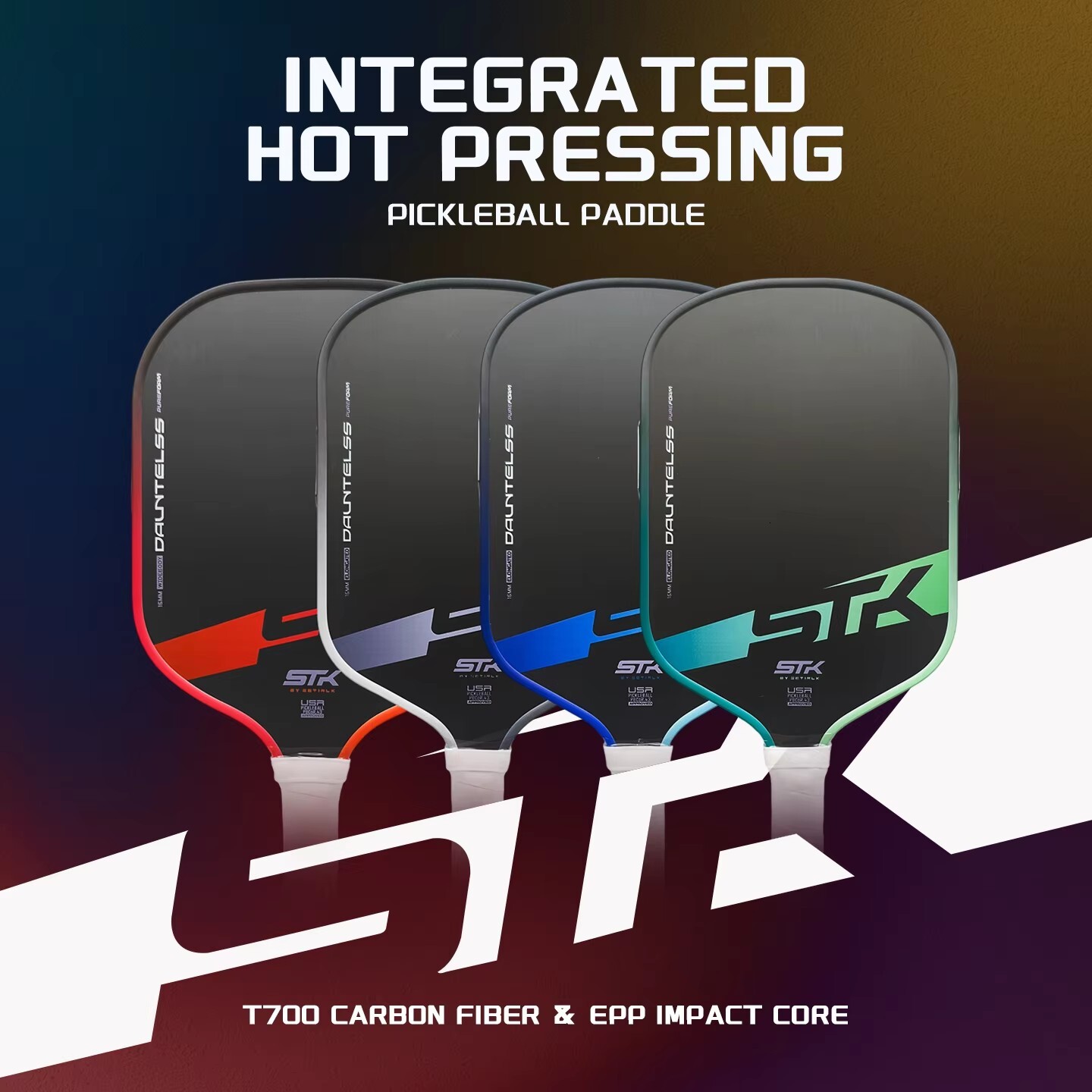 STK SameStyle Carbon Fiber Pickleball Paddle 5thGen EPP Core HotPress Integral Forming | Professional Competition Model J260916
