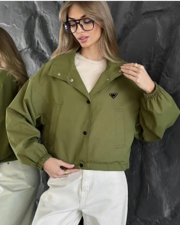 New arrival designer short jacket Parka Windbreaker for women's zipper lapel collar coat fashion Autumn loose Coat puffer Jacket top women tren