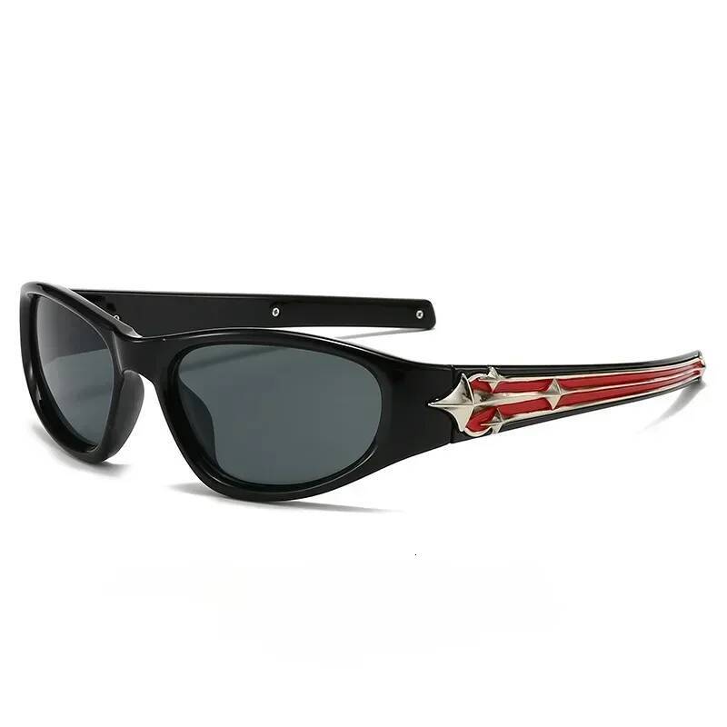 Y2K New Fashion Cat Eye Sunglasses Women Men Luxury Brand Design Sun Glasses Popular Punk Hip Hop Rivet Star Eyeglasses Shades J260916
