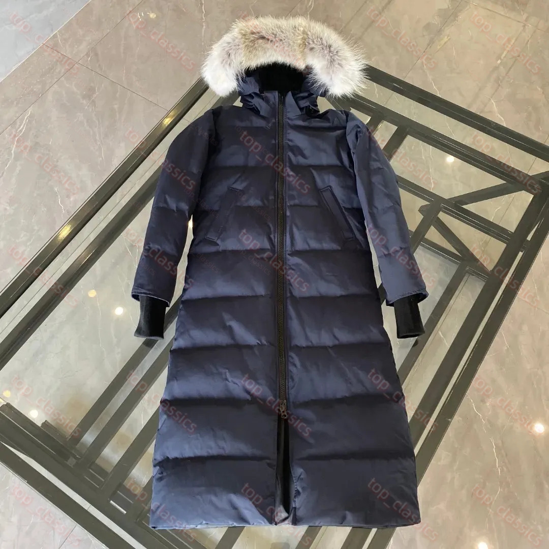 Designer Goose Down Jacket Mens Winter Jacket Keep Warm Coyote Fur Winter Thickened Womens Extra Long Hooded Coat Long Parka Down Jacket 03a