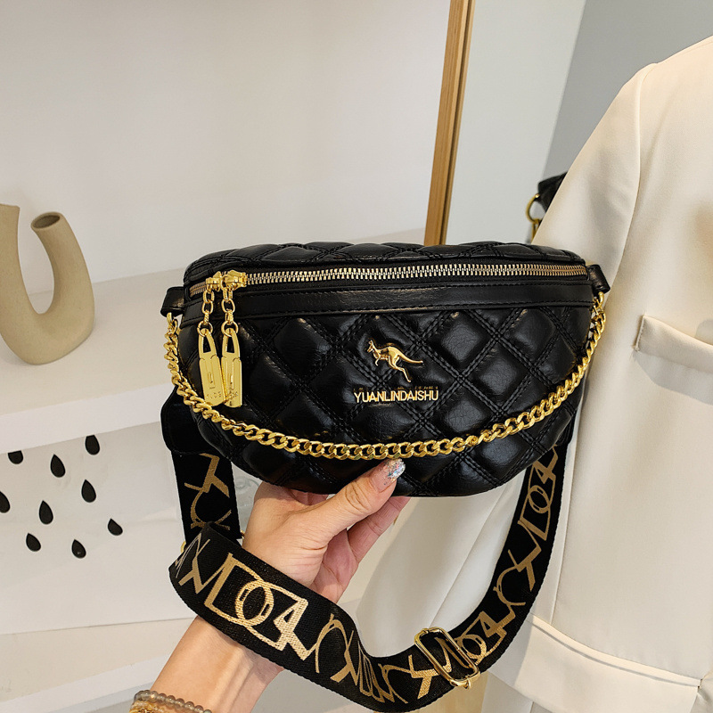 Luxury Brand Designer Embroidery Purse, New Trendy Diamond-shaped Clutch Bag, High-end Wide Shoulder Strap Crossbody Bag, Women's Single Should