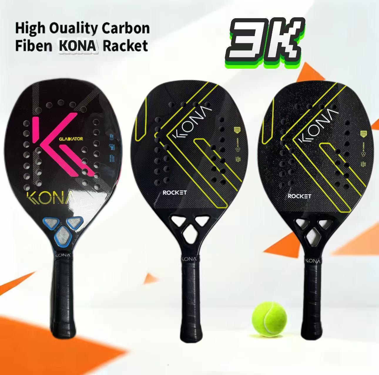 2026 Kona Heroes Shark mormaii raquet 3k Beach tennis rackets Carbon fiberhigh quality carbon fiber outdoor sports racket J260916