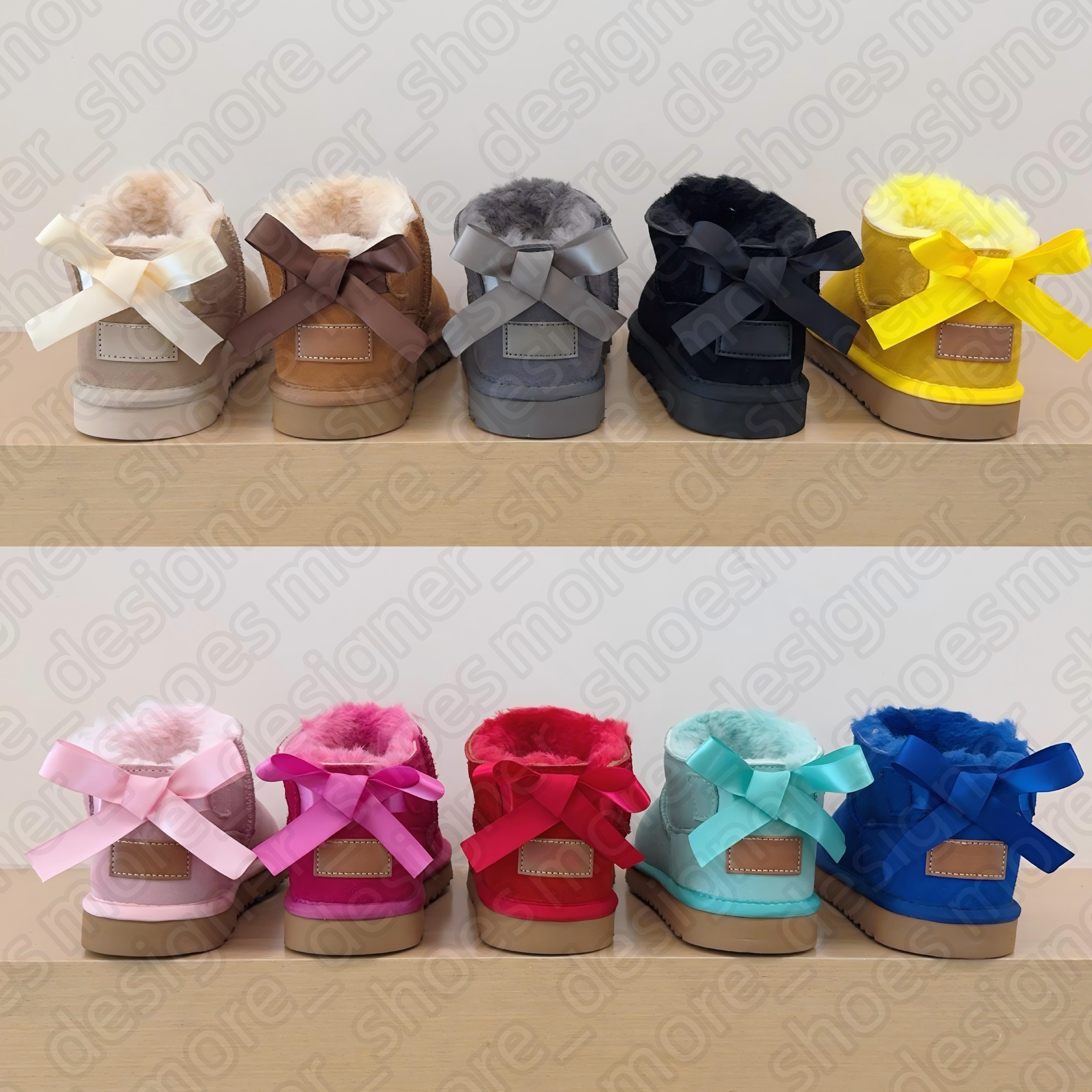 Designer boots kids boot slippers clogs toddler booties hunters boots baby diamond botte children bottes girls boys sheepskin boots platform fur sue