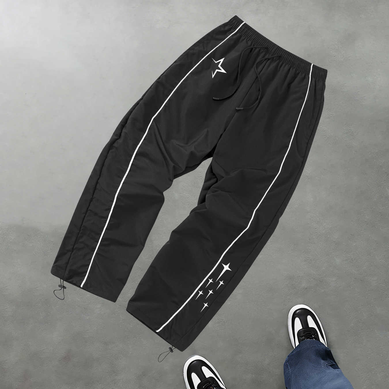 Star Print Casual Sports Men's Trouser Spring And Summer Fitness Training Trousers Suitable For Everyday Commute Trendy Outfits D260916