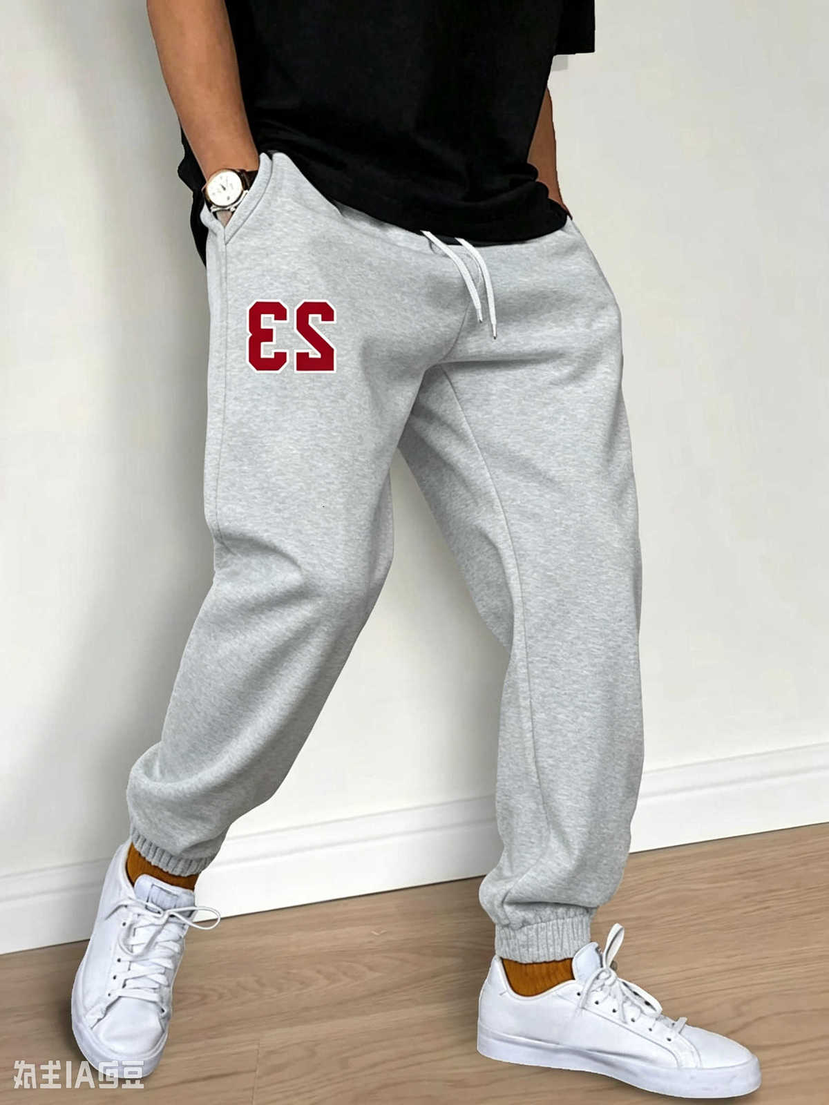 Men's Sweatpants Print Warm Jogging Pants Multiple PacksMale Outdoor Trousers Straight Trouse New Autumn Winter D260916