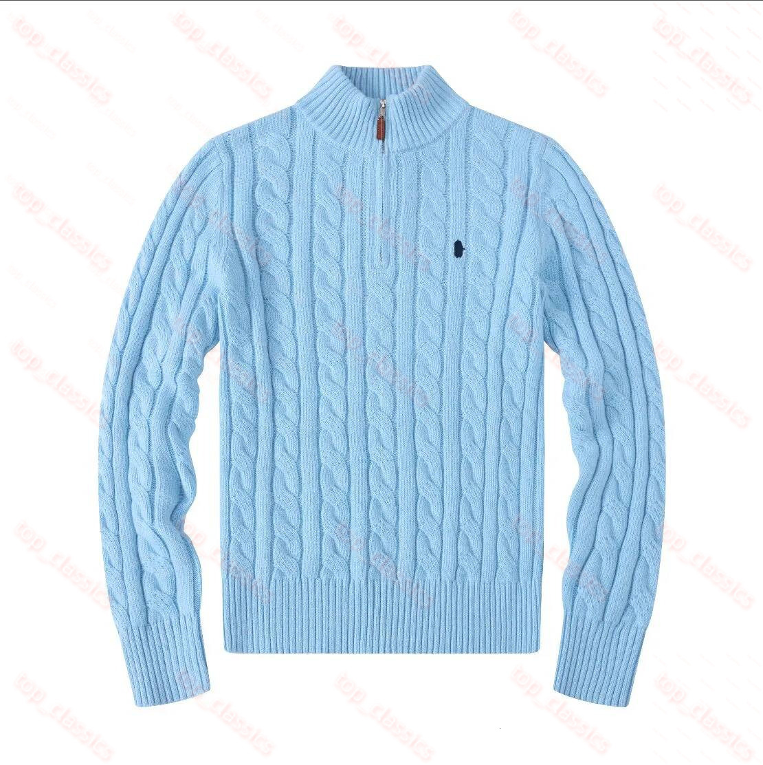 Ralfh Luren Sweater Men Quarter Zip Polo Hoodie Designer Small Horse Knit Sweaters Mens Half Zipper Casual Jumper Autumn Wool Women Hoodie Chandail