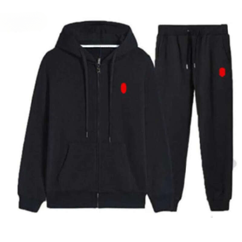 Rolphy Laurener Hoodie Designer Sportswear Set Autumn And Winter Pony Embroidery Tracksuit Hoodies Cardigan Zipper Jacket Pony RL Hoody Pants 2 Piec