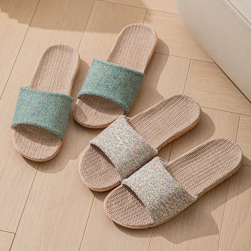 Hemp Casual Womens Slippers Home Flats Spring Summer y ner Woman Shoes 2026 Fashion Indoor Slides Couple Lightweight 260917