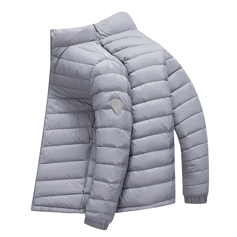 90 White Duck Down Men's Light and Warm Down Jacket with a Stand-Up Collar Fashionable and Versatile Autumn and Winter Coat 260916