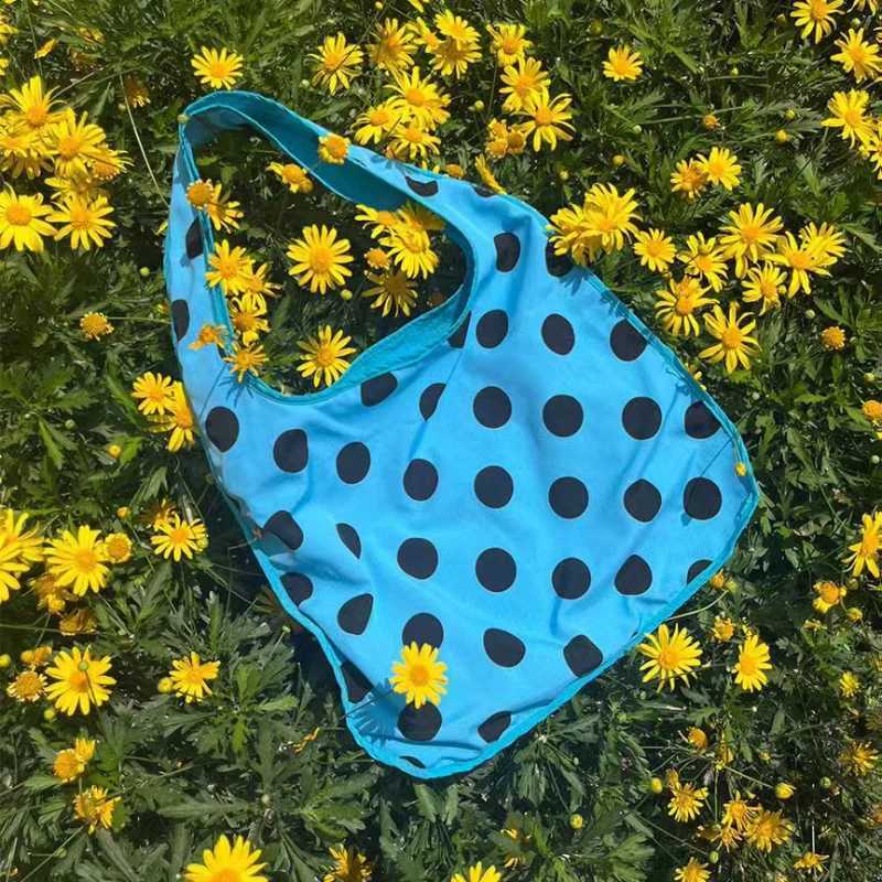 Designer Dot Korean Sle Polka Round Arc Single Oder Bag Versatile Mti-Way Carry Cmuter Large Capaci Underarm Tote Bag for ... J260916