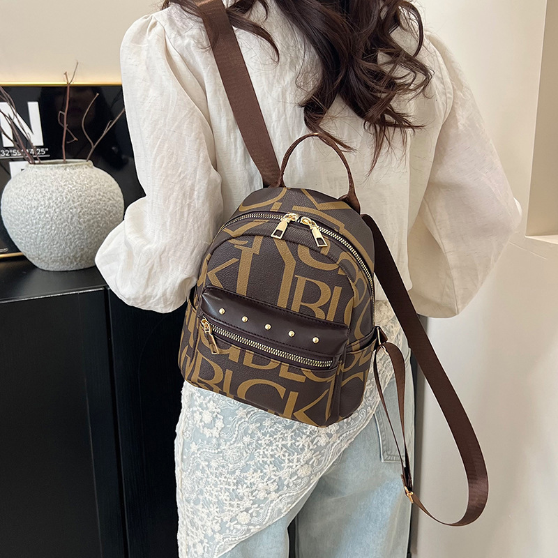 Trendy Printed Large-Capacity 2026 New Stylish Fashionable Casual PU Women's Backpack, Travel Bag, And Shoulder Bag TB BHULAMTE