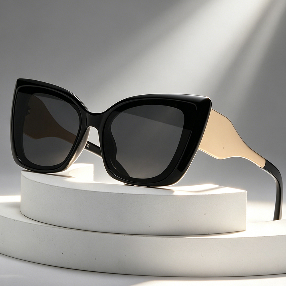Popular Luxury Designer Fashion Retro Extra-Large Frame Cat's Eye Women's Sunglasses UV400 High Quality J260916
