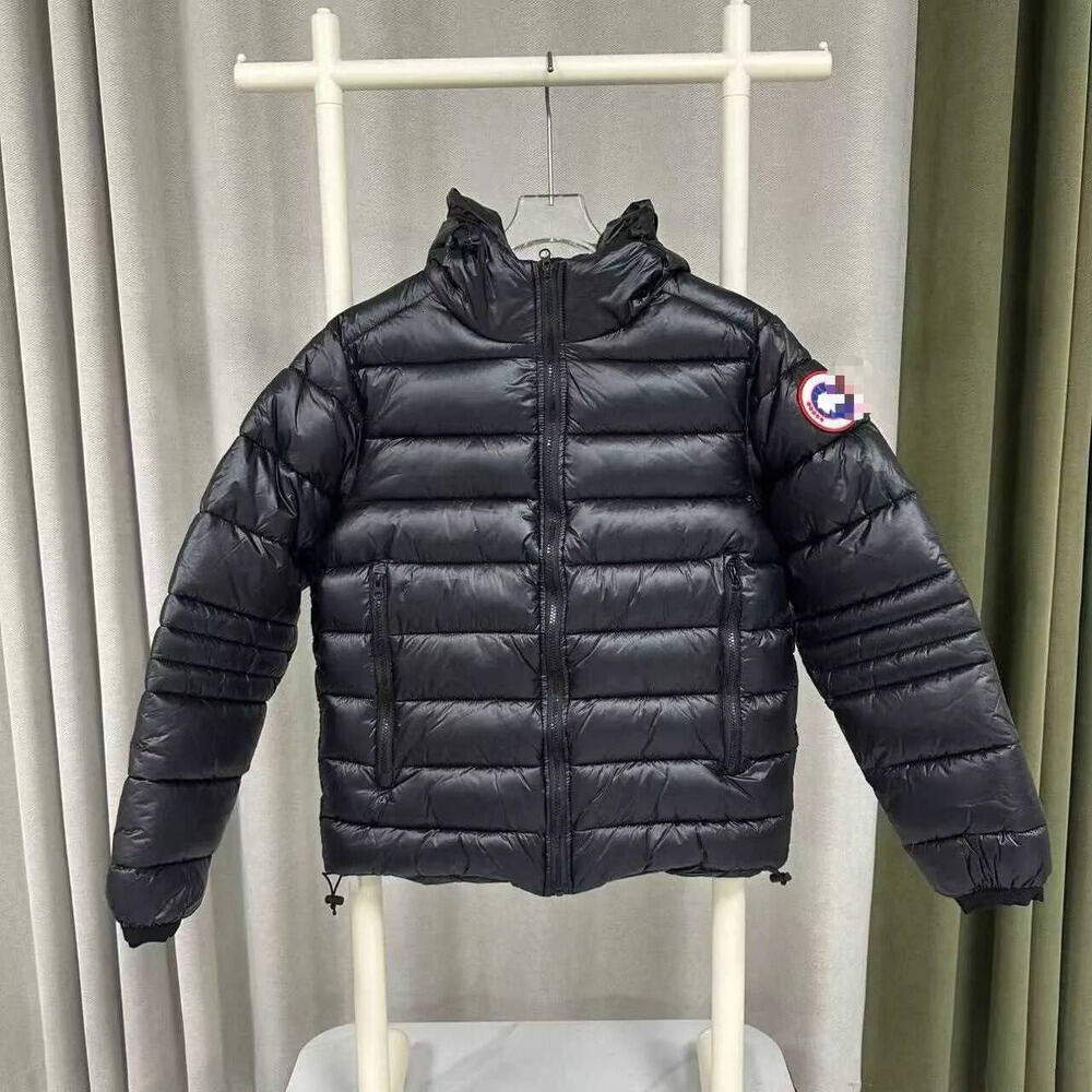 Gosecoat Jacket Big Goose Men's Warm Solid Color Hooded Logo Series Jacket In Silver Black Green Winter Coat For Men 551
