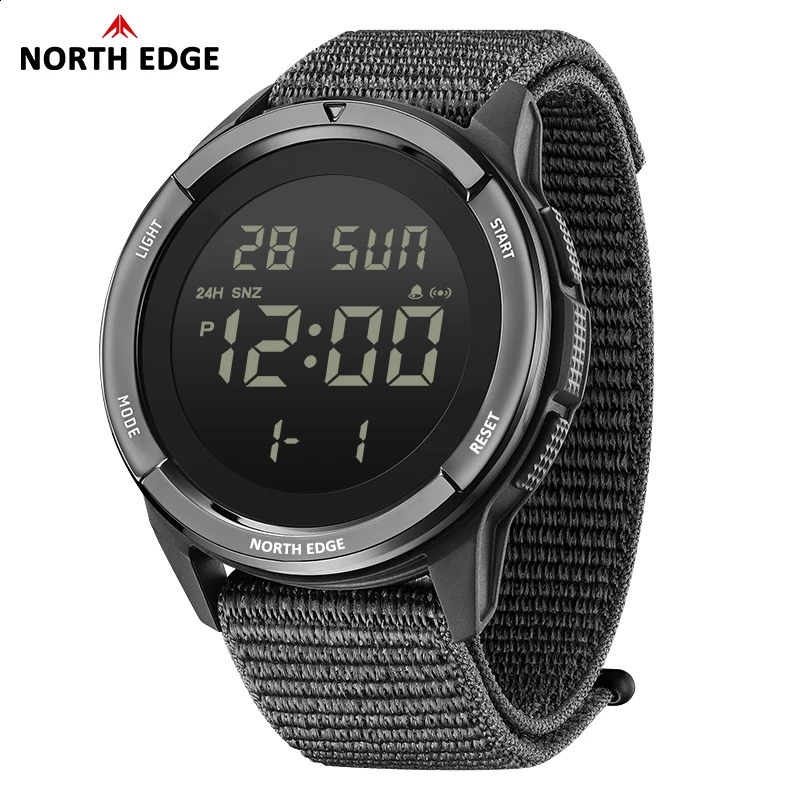NORTH EDGE 2026 TERRAX Men's Digital Watches Outdoor Sports Swimming Waterproof 50M Stopwatch Countdown Electronic Watch For Men 260915