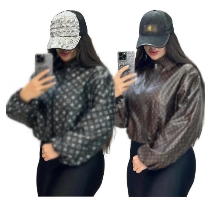 Women Jackets Vintage Fashion Designer Luxury Leather Jacket Letter Logo printed Zipper Outwear Motorcycle women Coats
