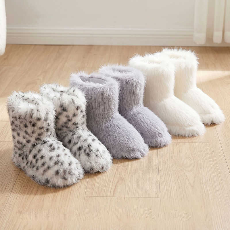 Female Fluffy Ankle Winter Boots Casual Plarform Women Shoes Plush Designer Indoor Outdoor Fuzzy Fur Snow Booties fashion D260916