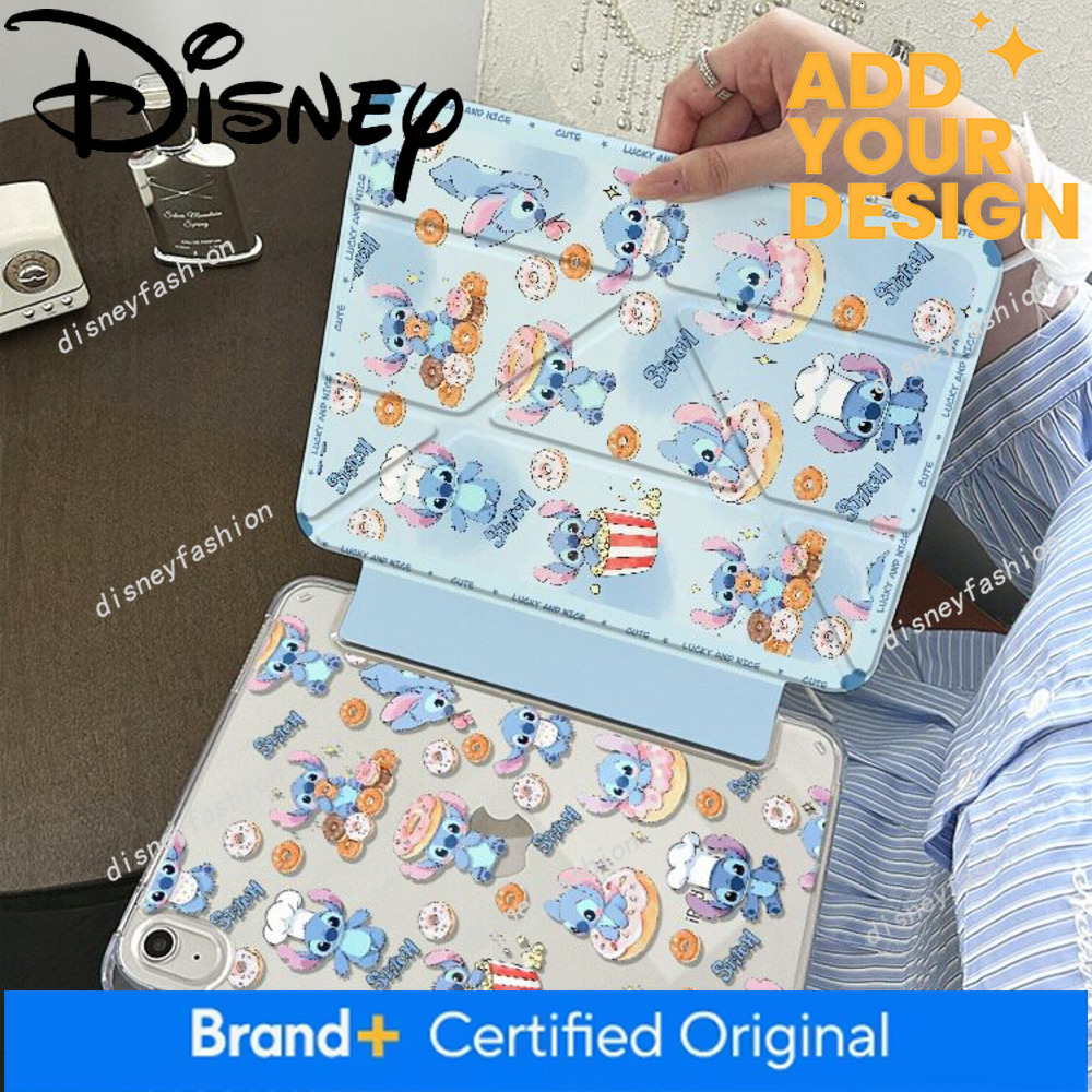 Chef Stitch 11 Protective Case, Suitable for iPad 11/9 with Pen Slot, Y-Fold Mini7/6/5 Full Coverage A16 Acrylic Air7/6/5 Tablet Case 2025 Transpare