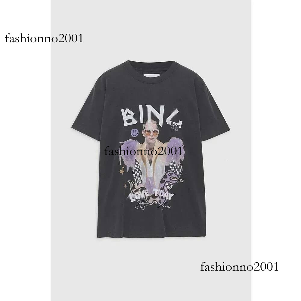 Anine Shirt Designer Luxury Brand Women High Quality Anine Bingg Shirts Cotton Classic Graphic Print Beach Fashion Trend Casual Anine Bingtshirt T S