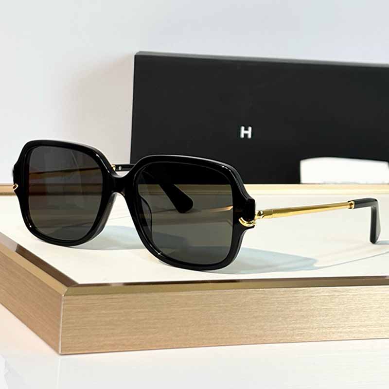 Sunglasses For Women Designer Oversized Square Sun Glasses CH3516 Acetate Metal Frame Black Gold Brown Gradient Lens UV400 Luxury Shades Eyewear