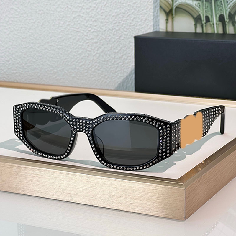 Luxury mens womens designer Sunglasses diamond full frame nylon fiber frame rectangular sunglasses VE4361 hip hop rock travel high street style UV40