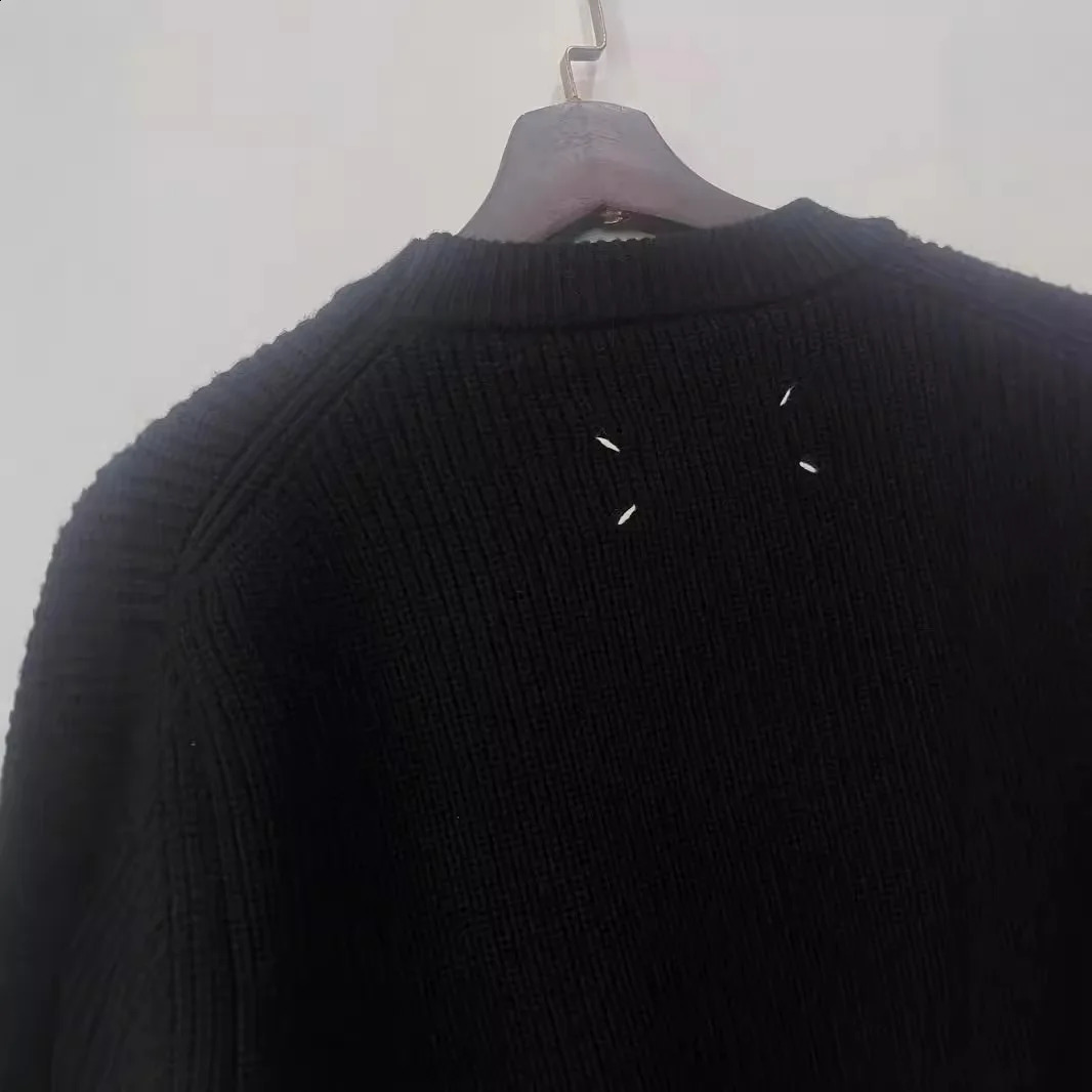 Men's Knitted Sweater Pure Color round Ne Overhead Four Corner Stitching Sle Casual Wear Thiened Long Sve Wool Blend 260916