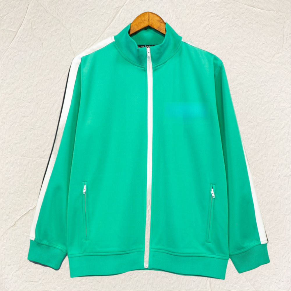 Palm Anglesjacket Luxury Designer Shirt Clothes Set High Quty Urban Strtwear Mens Clothing Cotton Jackets Solid Color Rainbow Stripes Zipper Hoody P