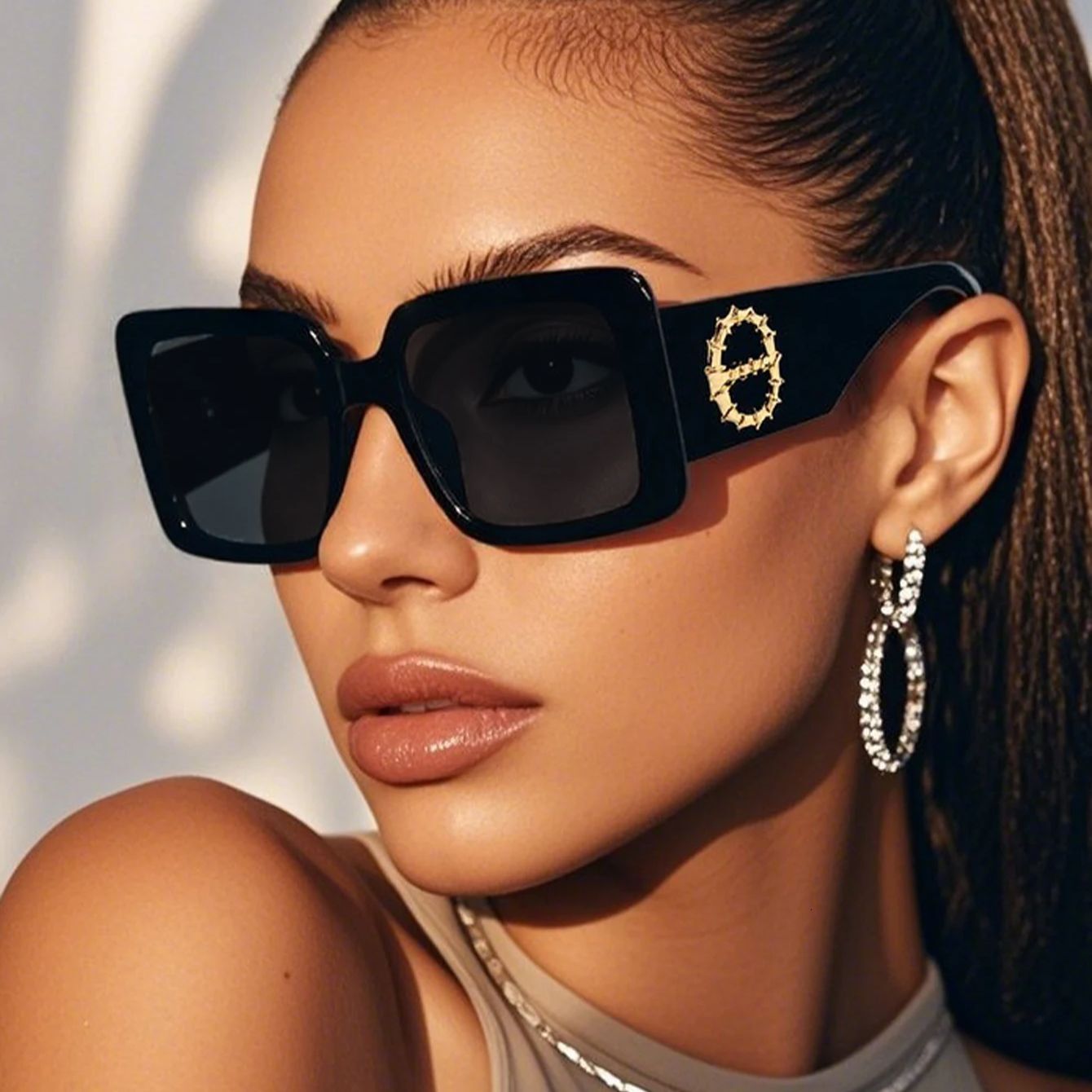 Cycling 2pcs Square Sunglasses For Women Men Brand Design Luxury Sun Glasses Classic Vintage Female Shades Eyewear UV400 J260916