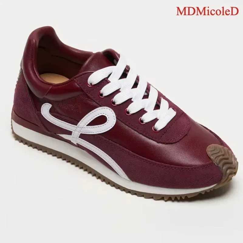 Designer High-quality Women's Leather Waffle Casual Sports German Train Forrest Gump Sneakers Ins Fashion Luxury Q260916